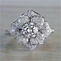 925 Silver Plated Cubic Zircon Ring Party Wedding