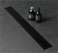Shower Linear Black Drain Rectangular Floor Drain