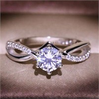 Gorgeous Silver Ring for Women Wedding Cubic