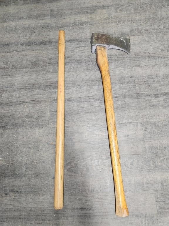 35" L Axe with Handle, 4.5 Cutting edge. Comes