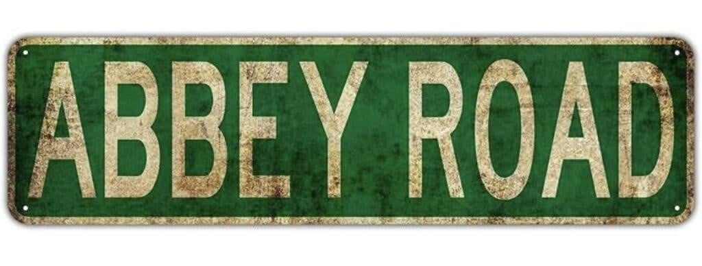 ABBEY ROAD RETRO METAL TIN SIGN -