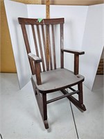 Antique Childs Wood Rocking Chair