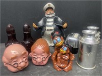 Assortment of vintage collectible salt and pepper