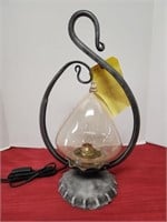 Glass Blown Lamp - Works! 17" Tall