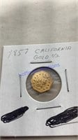 1857 California gold 1/2