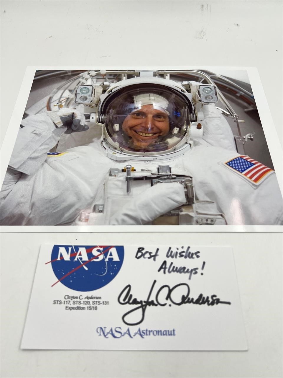 NASA astronaut autograph- Clayton Anderson