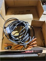 6 cyl. Spark plug wires and metal crate & wires