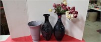 3 large vases. Aprox 18" tall