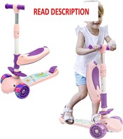 $36  Kids Scooter  3 Yrs  Adjustable  LED  Purple