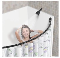 Tlooe Curved Shower Curtain Rod, Adjustable