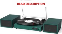 $100  Green Vinyl Player 33 45 78 RPM  Speakers