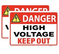 DANGER HIGH VOLTAGE SIGN KEEP OUT SIGN 10X14