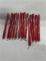 10’ RED TAPER CANDLES X14