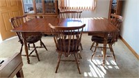 Cherry dining table & 4 Windsor chairs