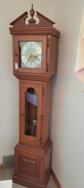 Wooden Grandfather Clock,  Face has Roman