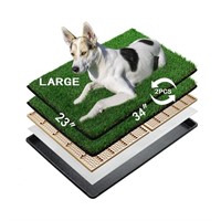 MEEXPAWS Large Dog Artificial Grass Litter Box