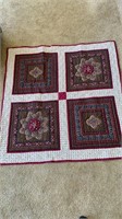 Handmade quilt lap blanket 40 x 42 inches