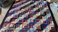 Knotted Handmade Quilt 66 x 75 inches.