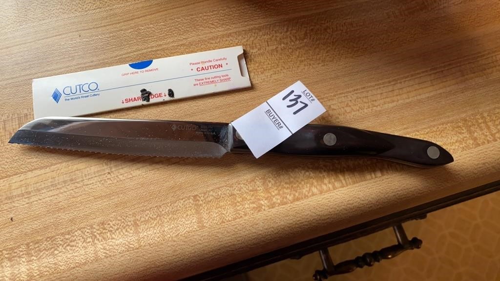 CUTCO serrated knife, 5 inch blade