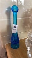 Fenton aqua blue hobnail stretch vase 9 1/2 inches
