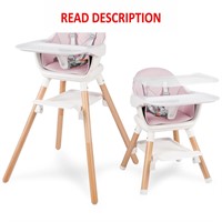 $110  Baby High Chair  6 in 1 Convertible  A-Pink