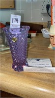 Amethyst glass trumpet vase 4-1/2’’H Winterthur