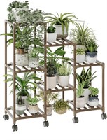 BAMWORLD PLANT STAND WITH WHEELS FOR INDOOR