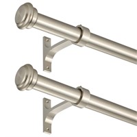 Curtain Rods 2 Pack,1 Inch Curtain rods for