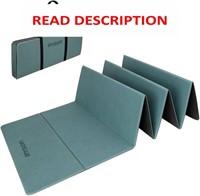 $41  Foldable 1/4in Thick Travel Yoga Mat  Green