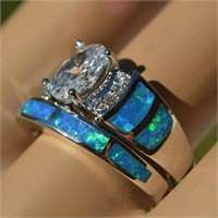 2pcs/set Silver Plated Ring