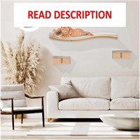 $92  35' Curved Cat Wall Shelves  Mounted Bed Set