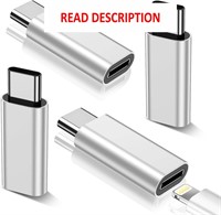 $10  Xiwxi 4 Pack Lightning-USB C Adapter  iPhone