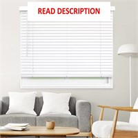 $64  CHICOLOGY Faux Wood Blinds  34W X 60H  White