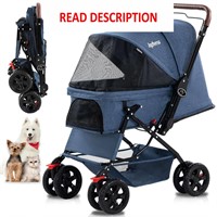 $110  Blue Pet Stroller  Four Wheels  Cats/Dogs