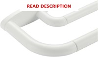 $49  White Double Curtain Rod  72-144 Inches