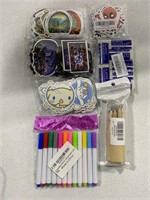 ASSORTED LOT STICKERS AND OFFICE SUPPLIES