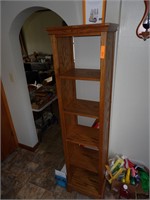 SMALL WOOD BOOKCASE USED FOR COOK BOOKS