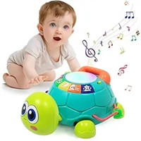 Musical Crawling Turtle Toy, Baby Light Up Toys