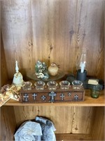 decor lot with candle holder