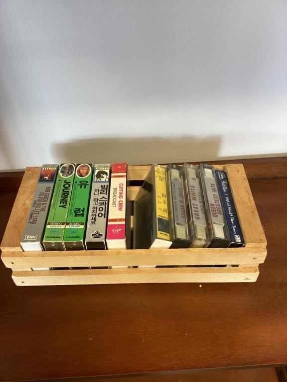 Cassette tapes in box