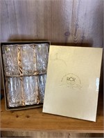 Royal crystal lead glasses in box