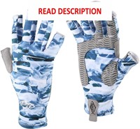 $17  UPF50+ Fishing Fingerless Gloves  Medium Size