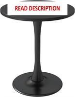 $110  Black Modern Dining Table  24 inch  Round