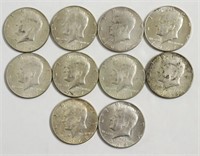 10 40 % SILVER HALF DOLLARS