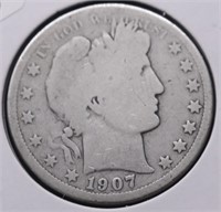 1907 O BARBER HALF DOLLAR G