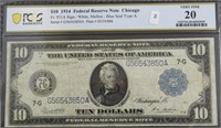 PCGS VF 20 10 $ FEDERAL RESERVE NOTE