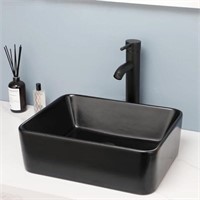 OUBONI Bathroom Vessel Sink,Black Vessel