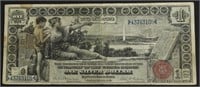 1896 1 $ SILVER CERTIFICATE VF CORNER STAIN