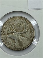CANADA - 1946 SILVER 25 CENT COIN CIRCULATED