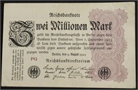 1923 GERMANY 2 MILLION MARKS AU
